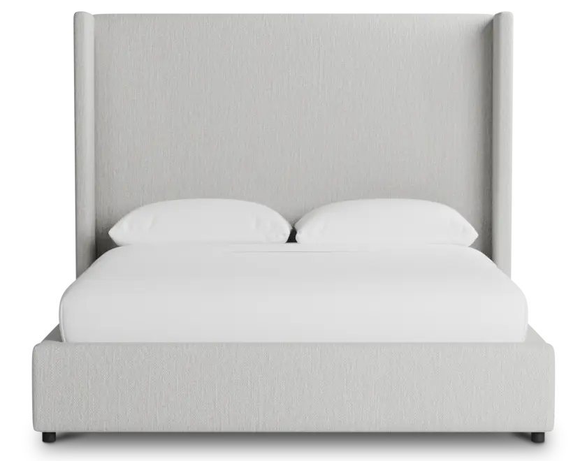 Captiva Delray Pewter 60" Upholstered Shelter Bed Captiva Delray Pewter 60" Upholstered Shelter Bed