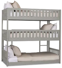 Charleston Gray Triple Bunk Bed