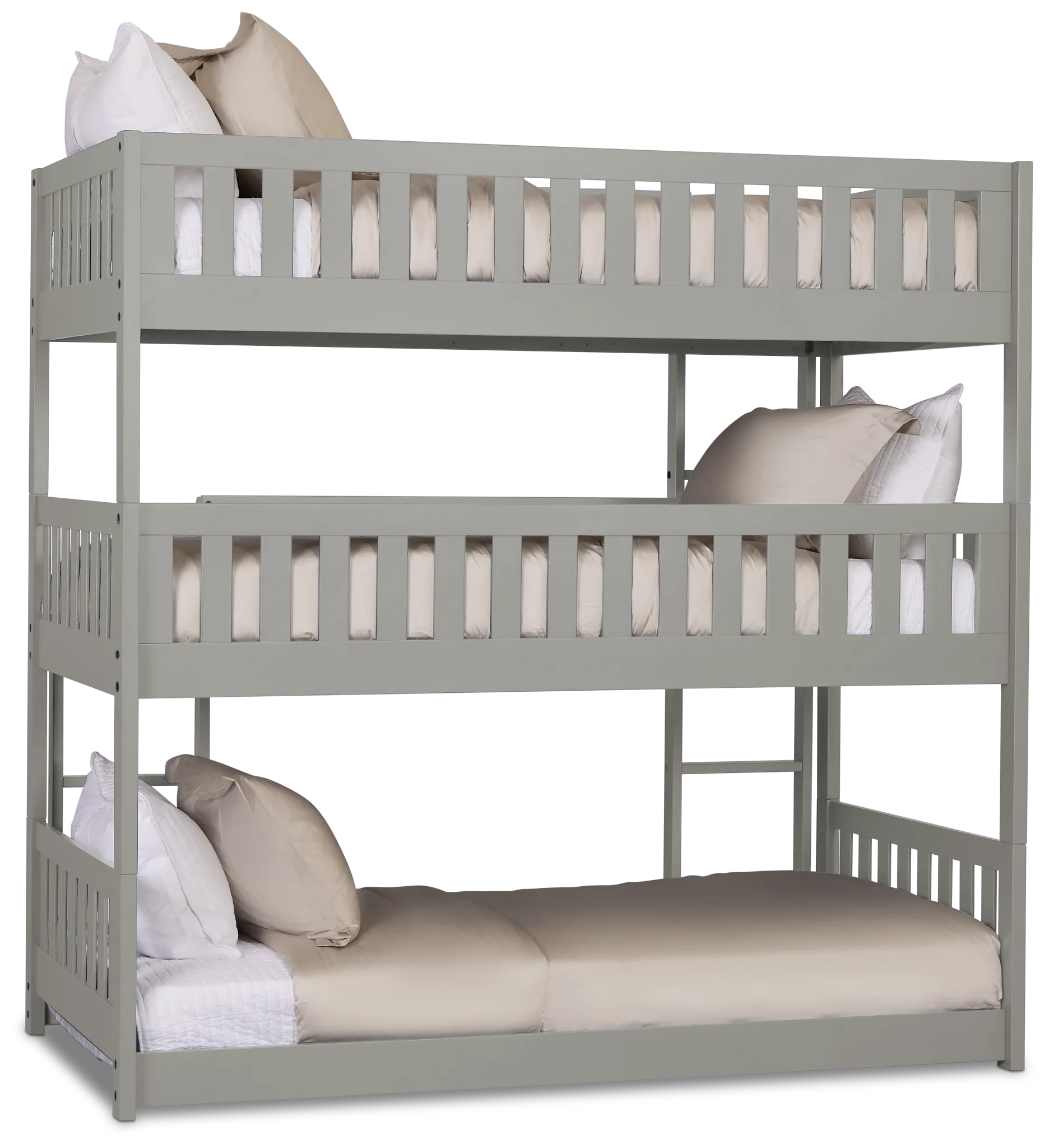 Charleston Gray Triple Bunk Bed