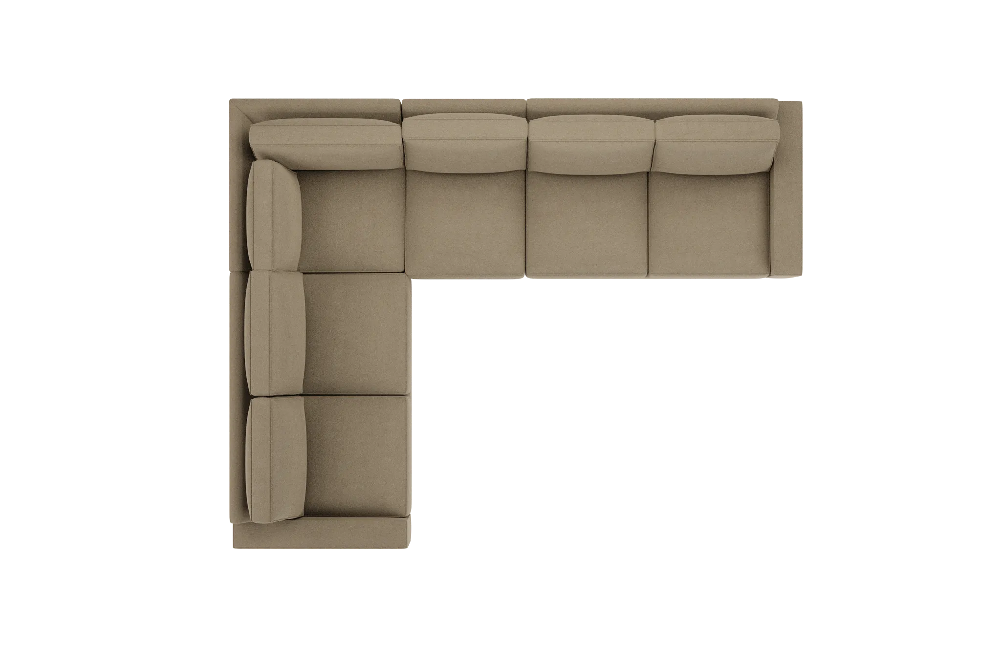 Edgewater Elite Taupe Medium Two-arm Sectional