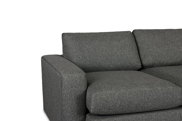 Brantley Dark Gray Fabric Small Right Chaise Sectional