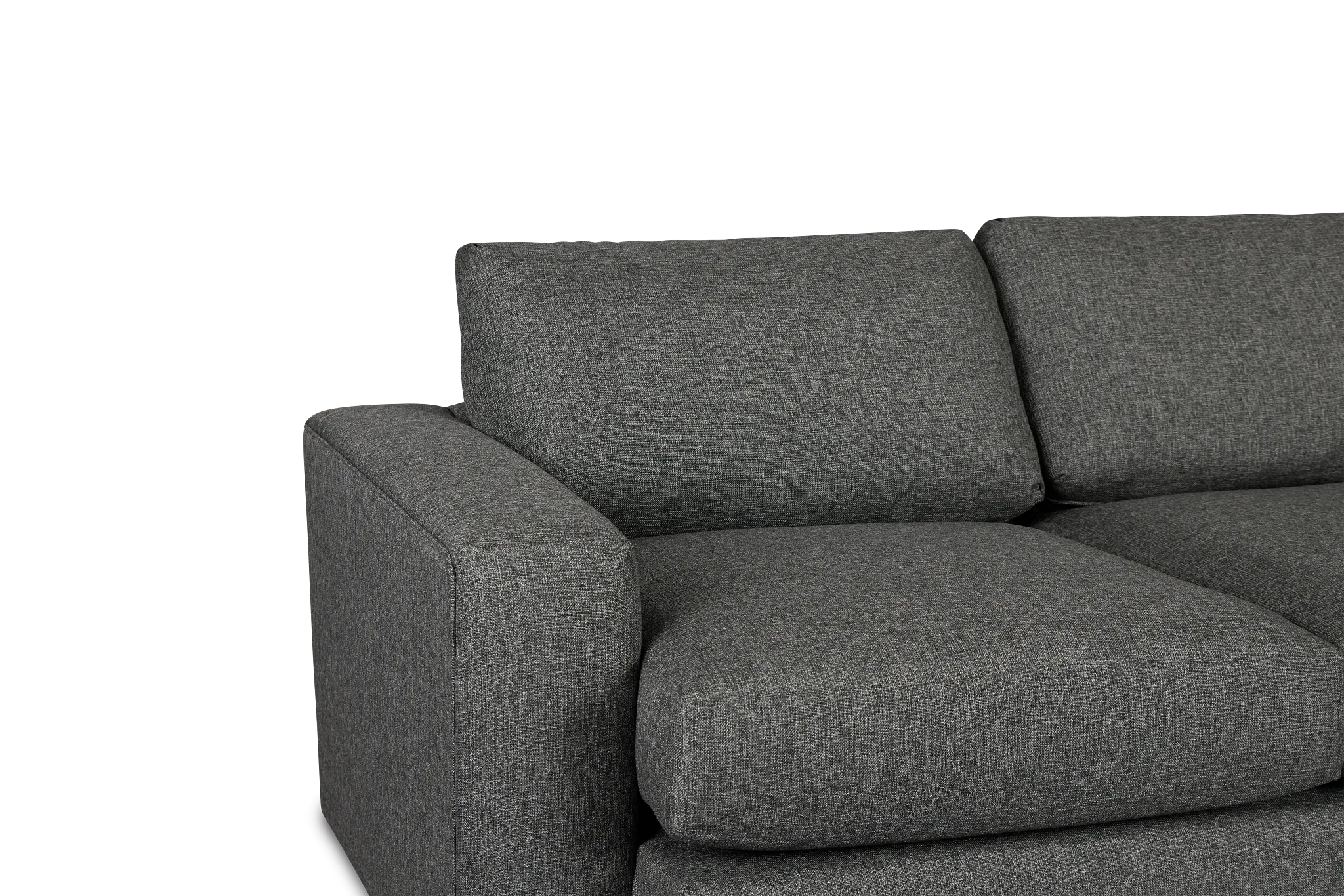 Brantley Dark Gray Fabric Small Right Chaise Sectional