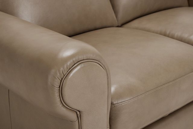 Lincoln Taupe Lthr/vinyl Loveseat