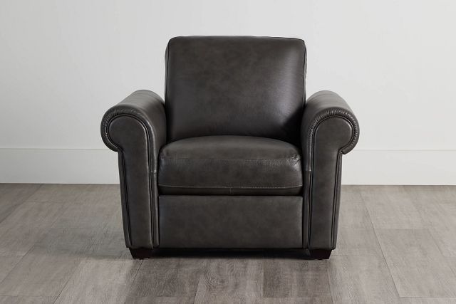 Lincoln Dark Gray Lthr/vinyl Chair (0)