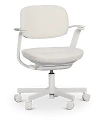 Belle Ivory Upholstered Desk Chair