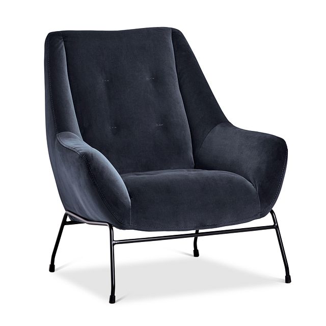 Xena Dark Gray Velvet Accent Chair (0)
