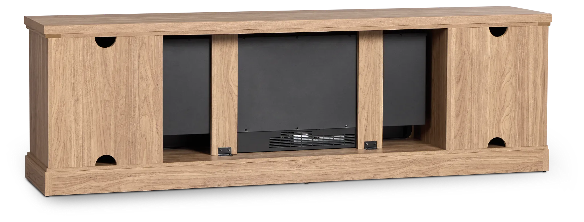 Branson Light Tone 78" Tv Stand With Fireplace Insert