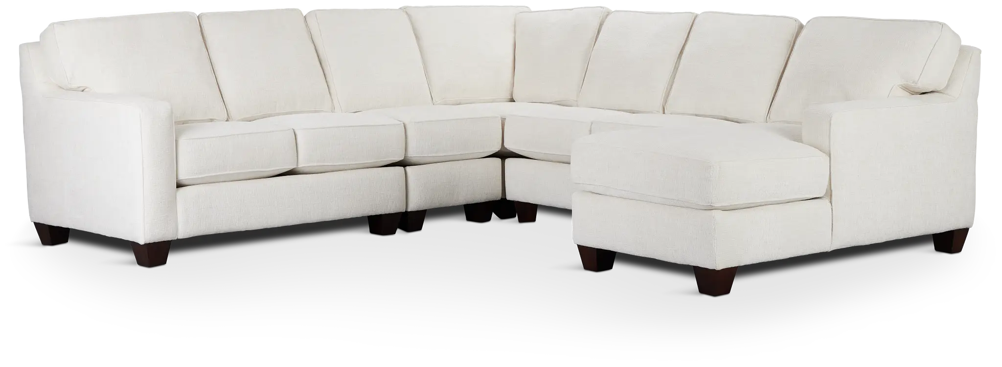 Andie White Fabric Large Right Chaise Sectional Andie White Fabric Large Right Chaise Sectional