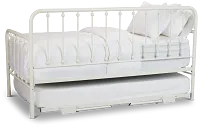 Rory White Metal Trundle Daybed