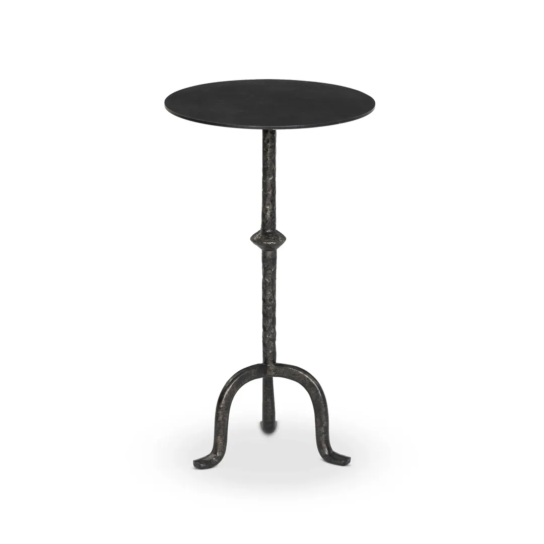 Four Hands Jocelyn Black Metal Round End Table