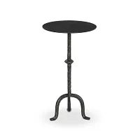 Four Hands Jocelyn Black Metal Round End Table
