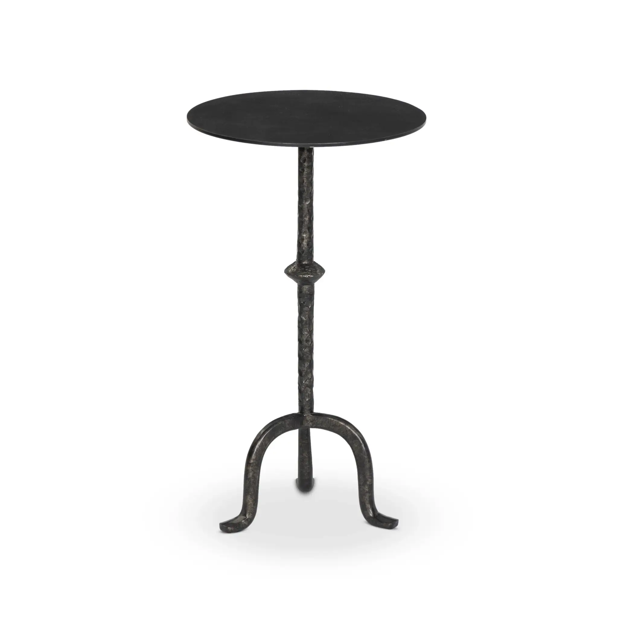 Four Hands Jocelyn Black Metal Round End Table Four Hands Jocelyn Black Metal Round End Table