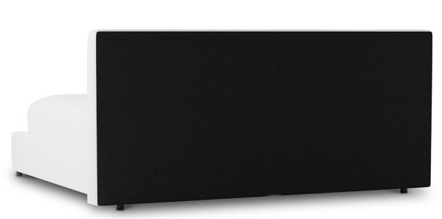 Grayton Suave White 44" Upholstered Platform Bed