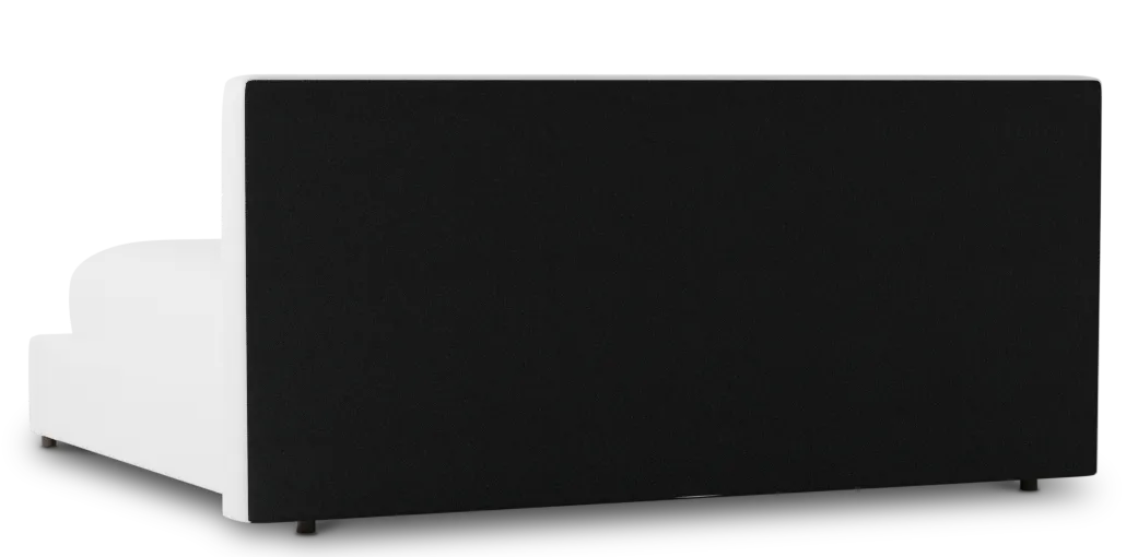 Grayton Suave White 44" Upholstered Platform Bed