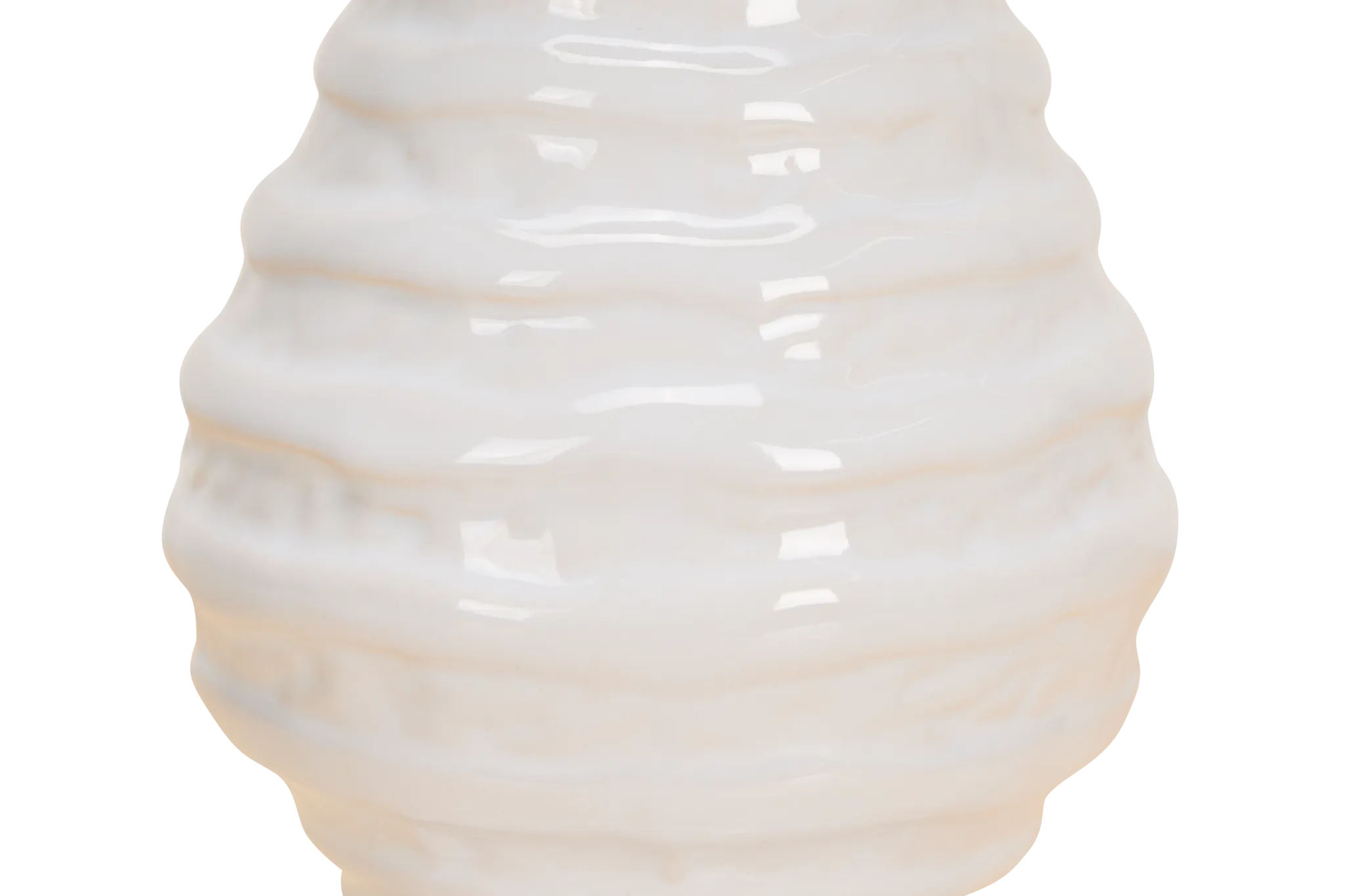 Eme White Stripe Candle Holder