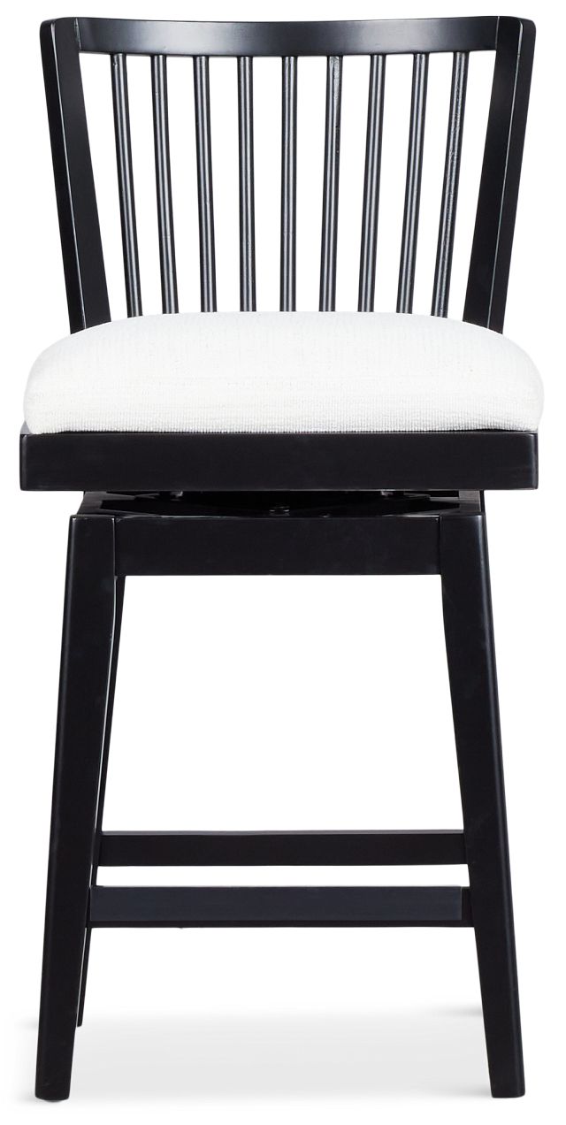 Southlake Black 24" Swivel Barstool