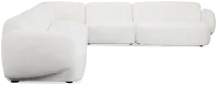 Halsey White Fabric Large Right Cuddler Sectional