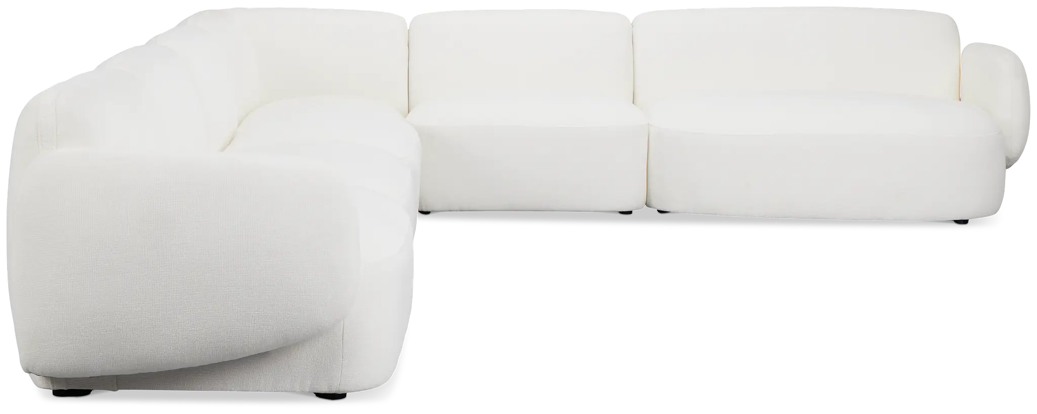 Halsey White Fabric Large Right Cuddler Sectional Halsey White Fabric Large Right Cuddler Sectional