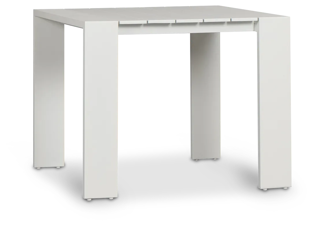 Sunrise White 35" Square Table