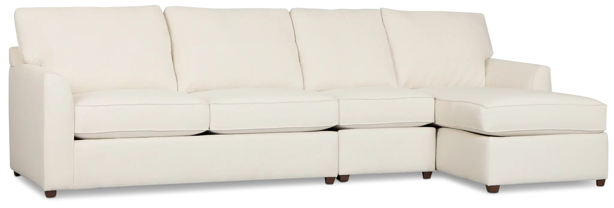 Tate Light Beige Fabric Small Right Chaise Sectional Tate Light Beige Fabric Small Right Chaise Sectional