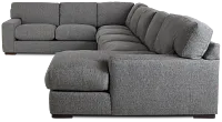 Veronica Dark Gray Down Large Right Chaise Sectional