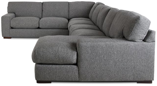 Veronica Dark Gray Down Large Right Chaise Sectional (2)