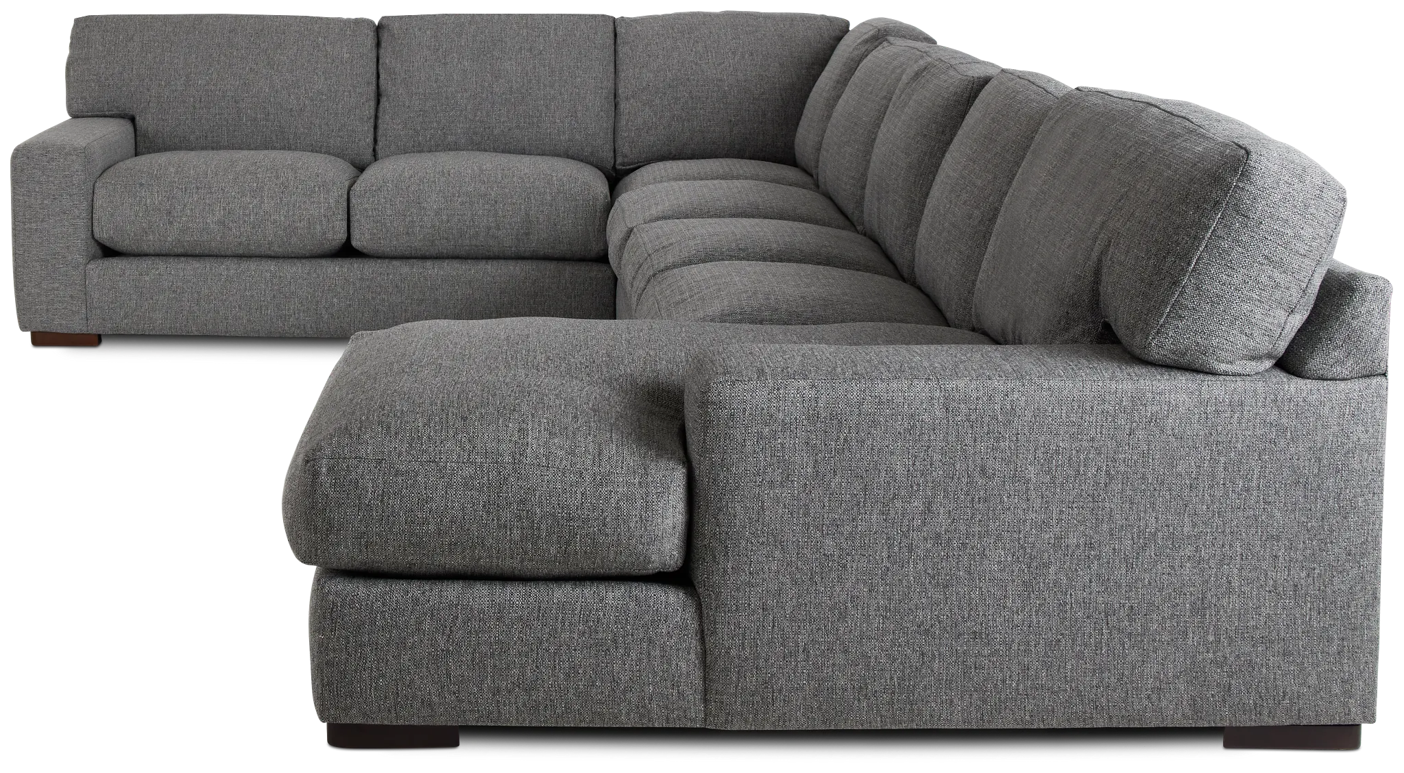 Veronica Dark Gray Down Large Right Chaise Sectional