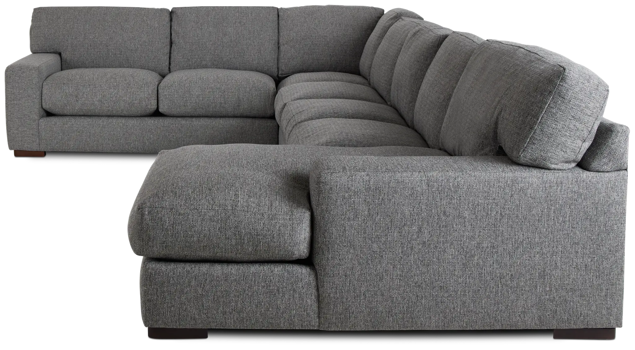 Veronica Dark Gray Down Large Right Chaise Sectional Veronica Dark Gray Down Large Right Chaise Sectional