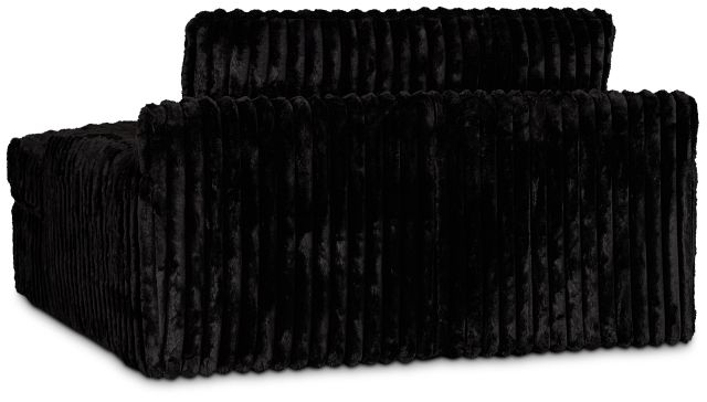 Teddy Black Fabric Chaise