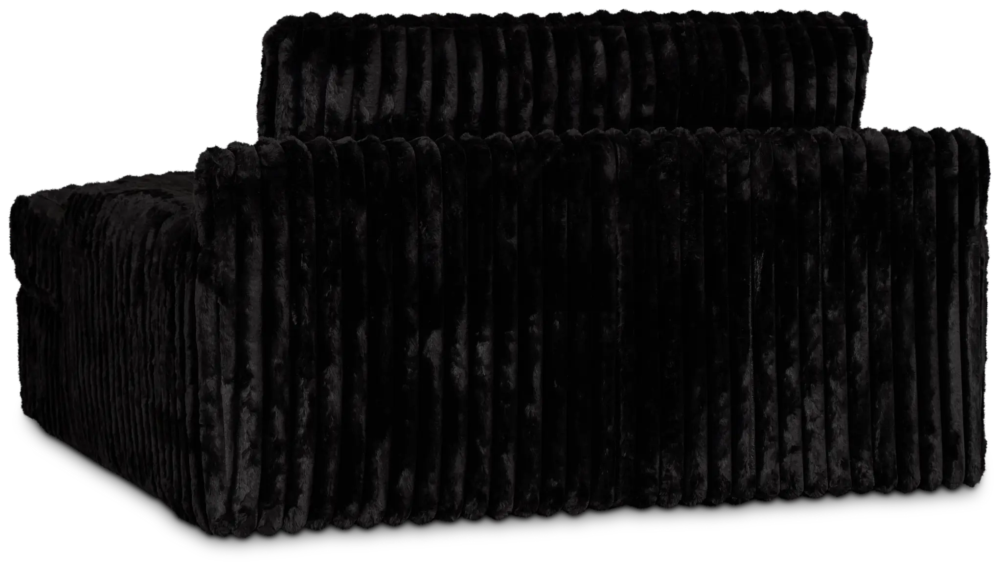 Teddy Black Fabric Chaise Teddy Black Fabric Chaise