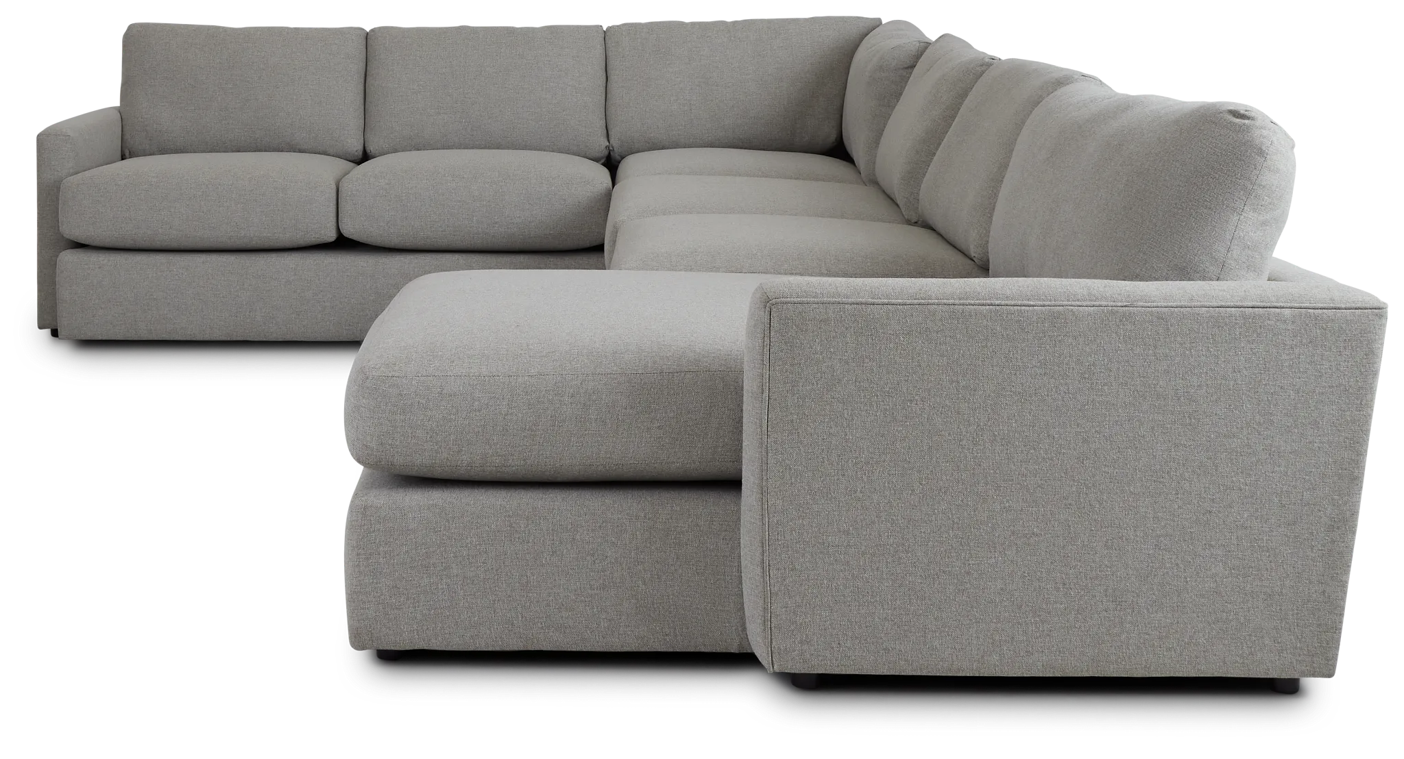 Noah Khaki Fabric Large Right Chaise Sectional