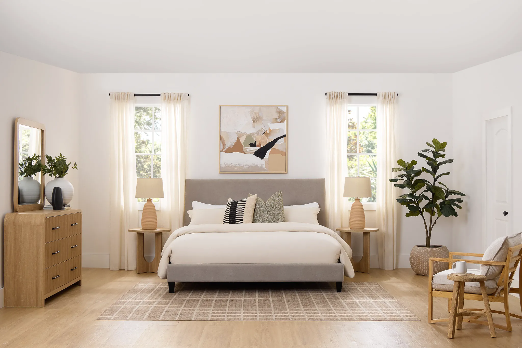 Lyndie Light Tone Round End Table