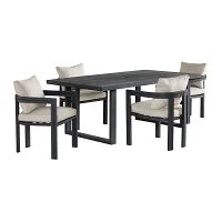 Luai Dark Gray Cushioned Arm Chair