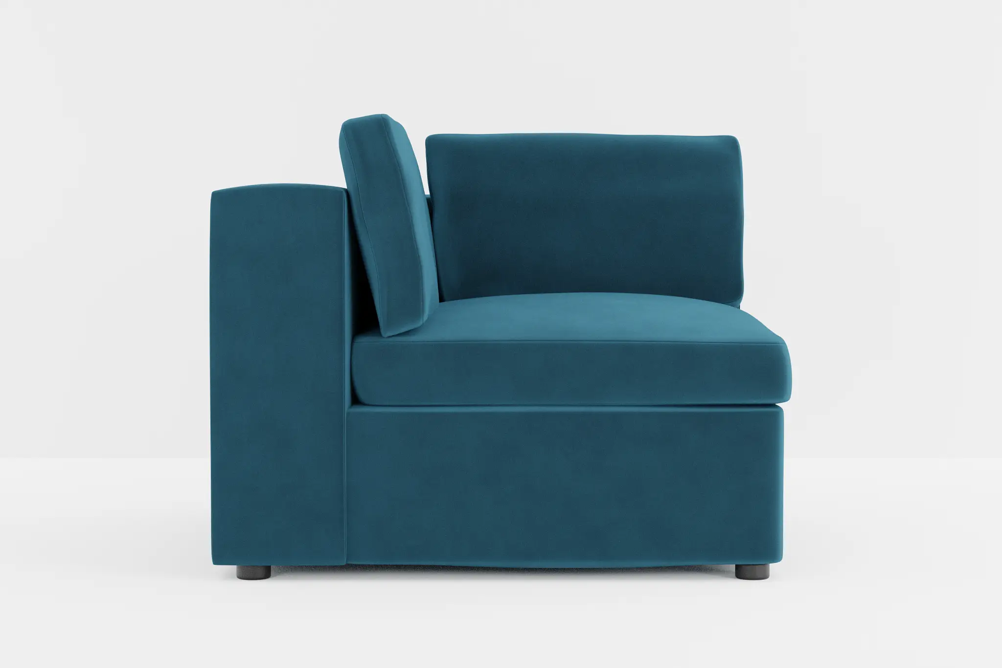 Destin Joya Teal Velvet Corner Chair Destin Joya Teal Velvet Corner Chair