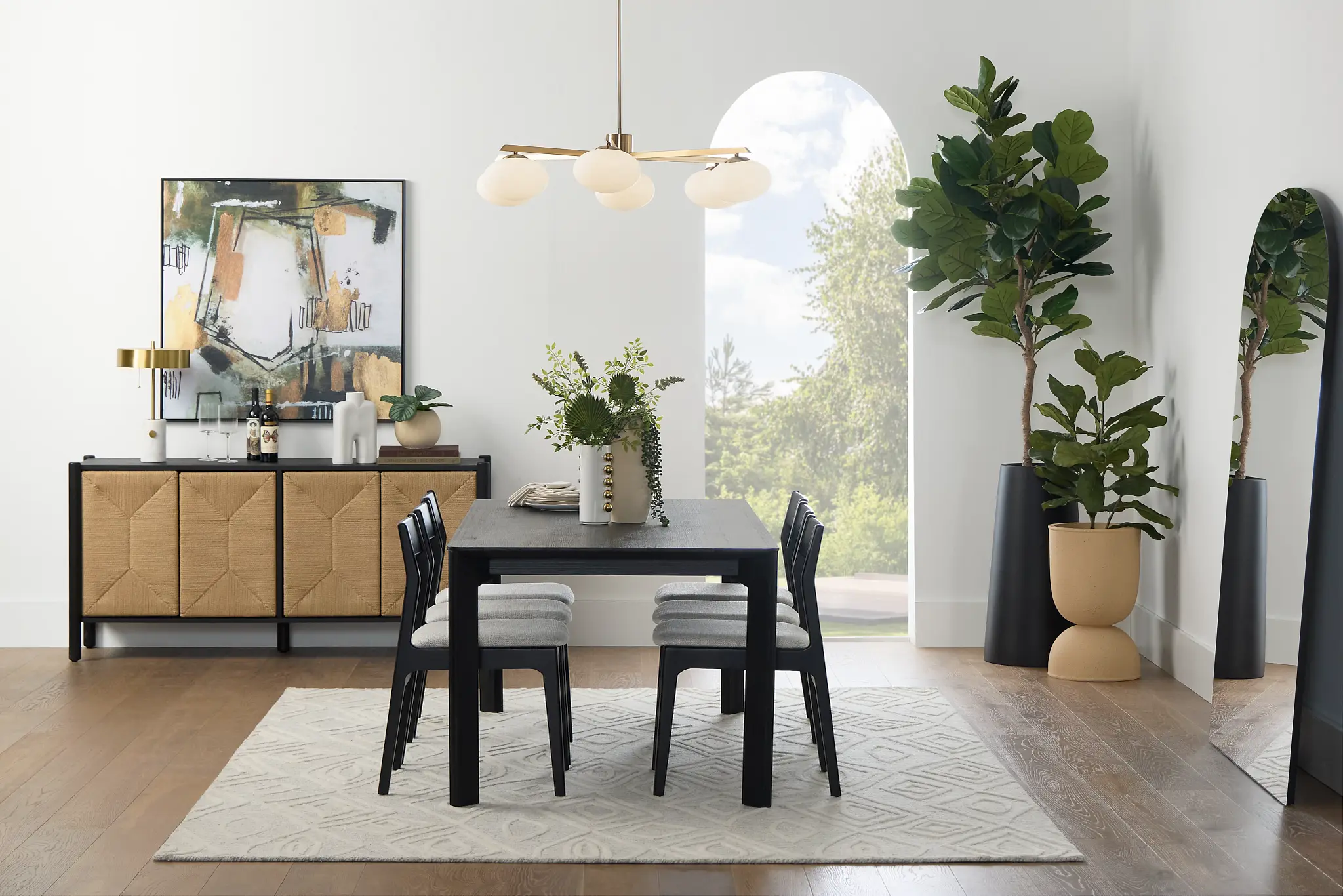 Santorini Black 79" Rectangular Table Santorini Black 79" Rectangular Table