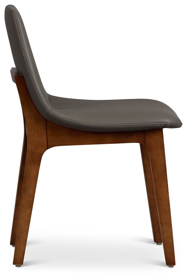 Hamilton Dark Gray Micro Upholstered Side Chair