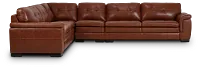 Braden Medium Brown Leather Medium Two-arm Sectional