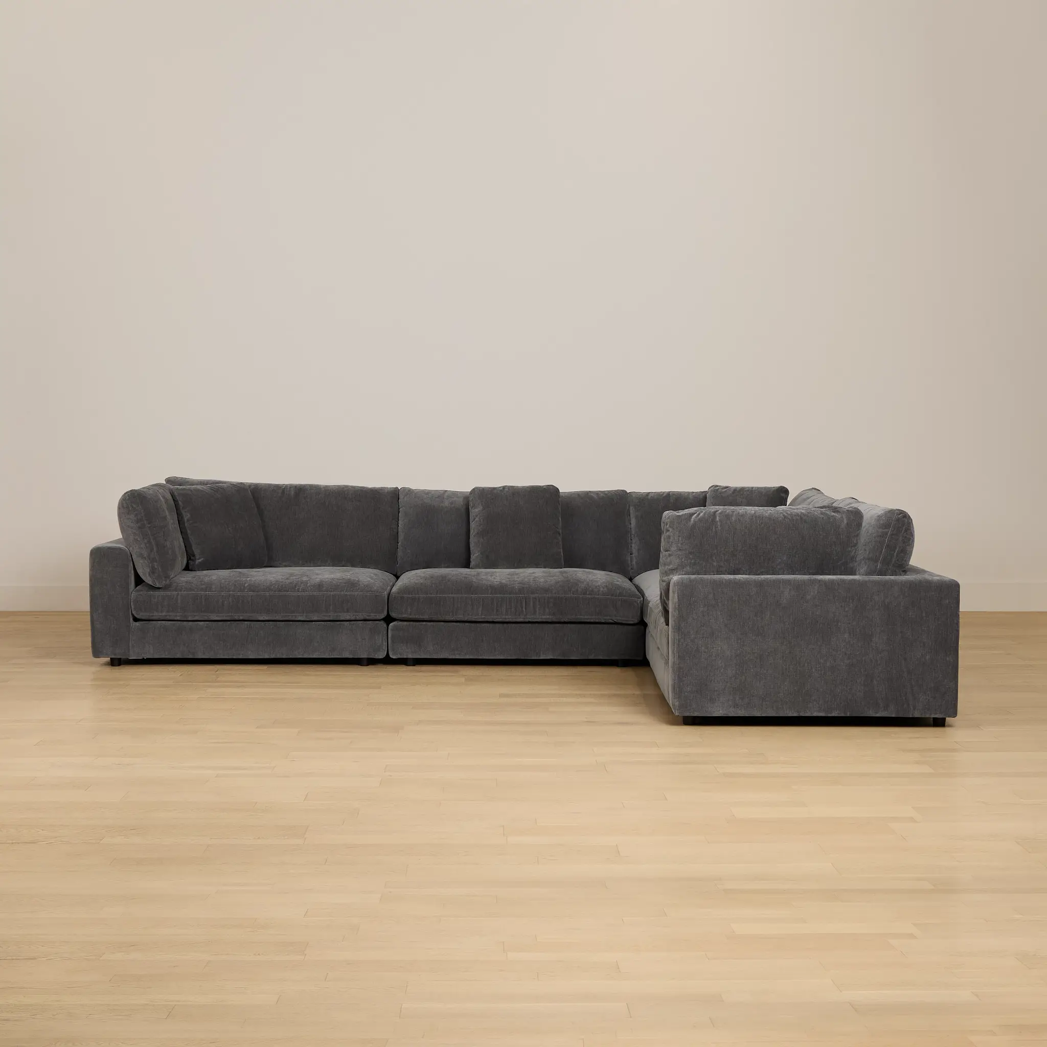 Lounge Dark Gray Fabric 2-arm Left Facing Sectional Lounge Dark Gray Fabric 2-arm Left Facing Sectional