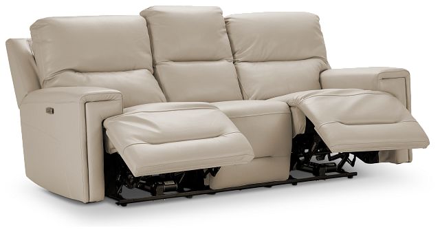 Porto Beige Lthr/vinyl Power Reclining Sofa