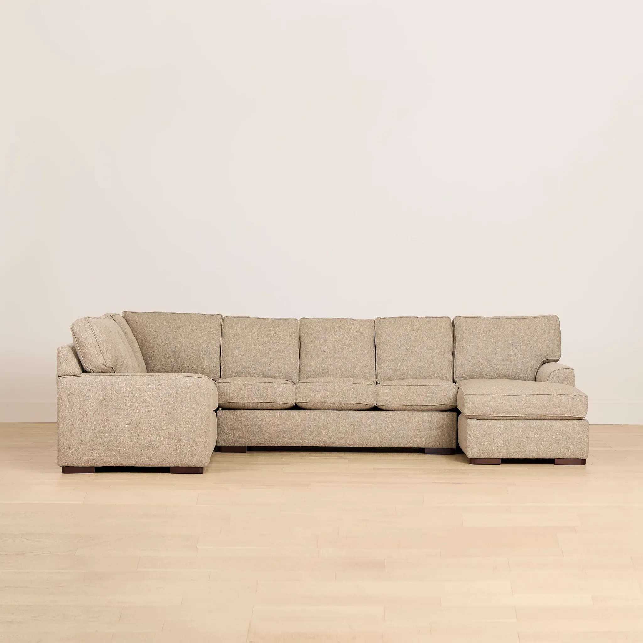 Sinclair Brown Fabric Right Chaise Innerspring Sleeper Sectional