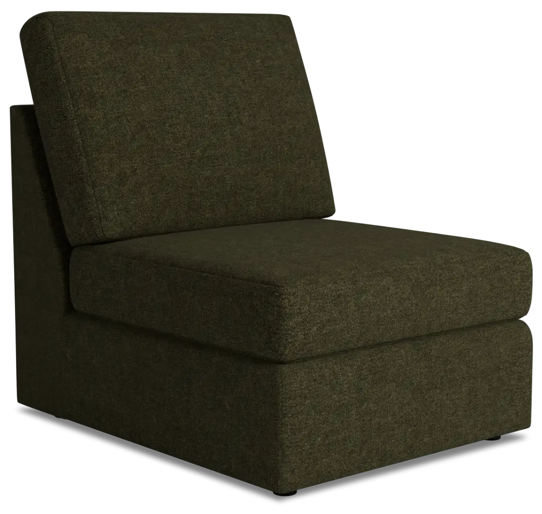 Citymod Green Fabric Armless Chair Citymod Green Fabric Armless Chair