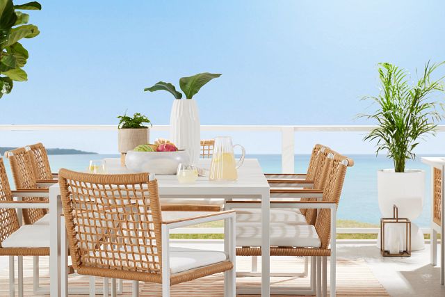 Sunrise White 86" Rectangular Table