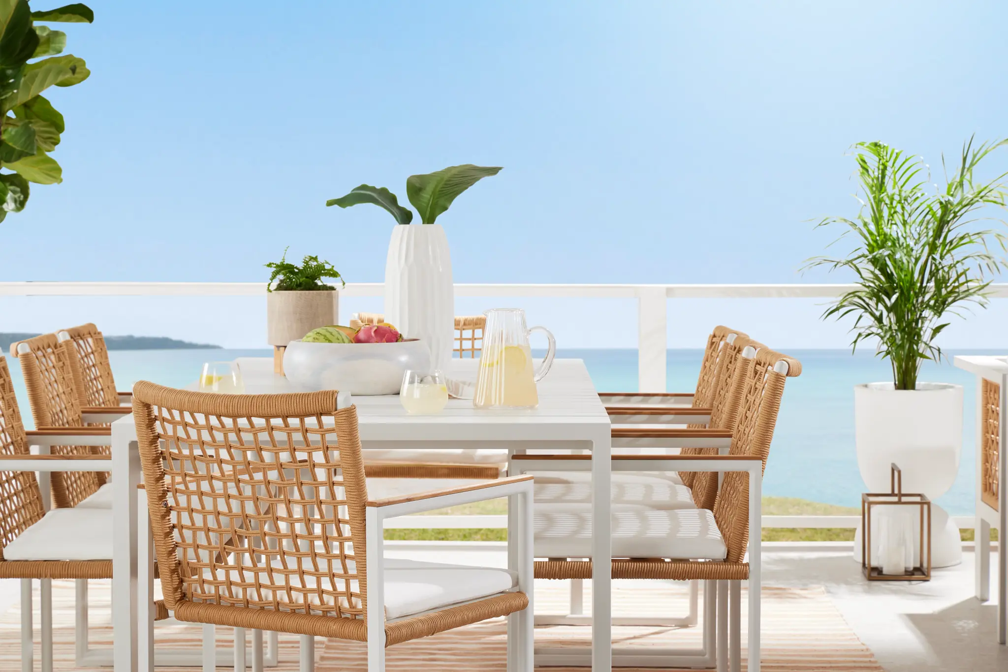 Sunrise White 86" Rectangular Table Sunrise White 86" Rectangular Table