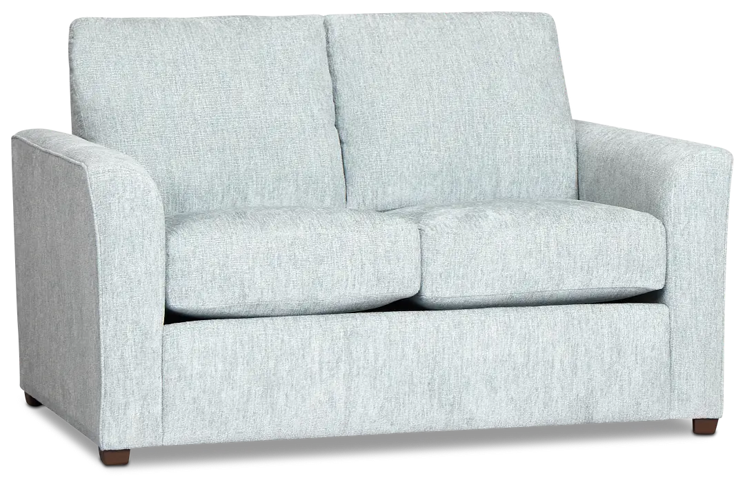 Shore Light Blue Fabric Loveseat Shore Light Blue Fabric Loveseat