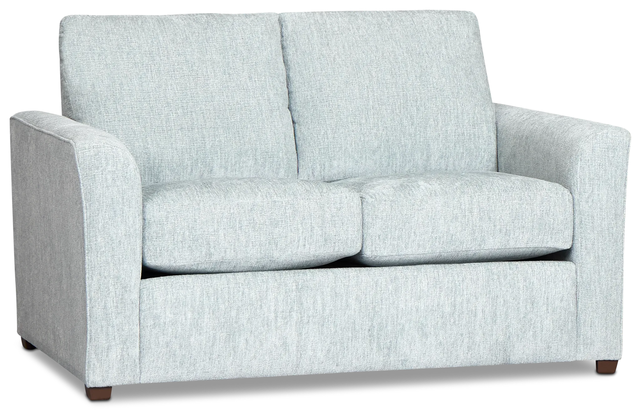 Shore Light Blue Fabric Loveseat