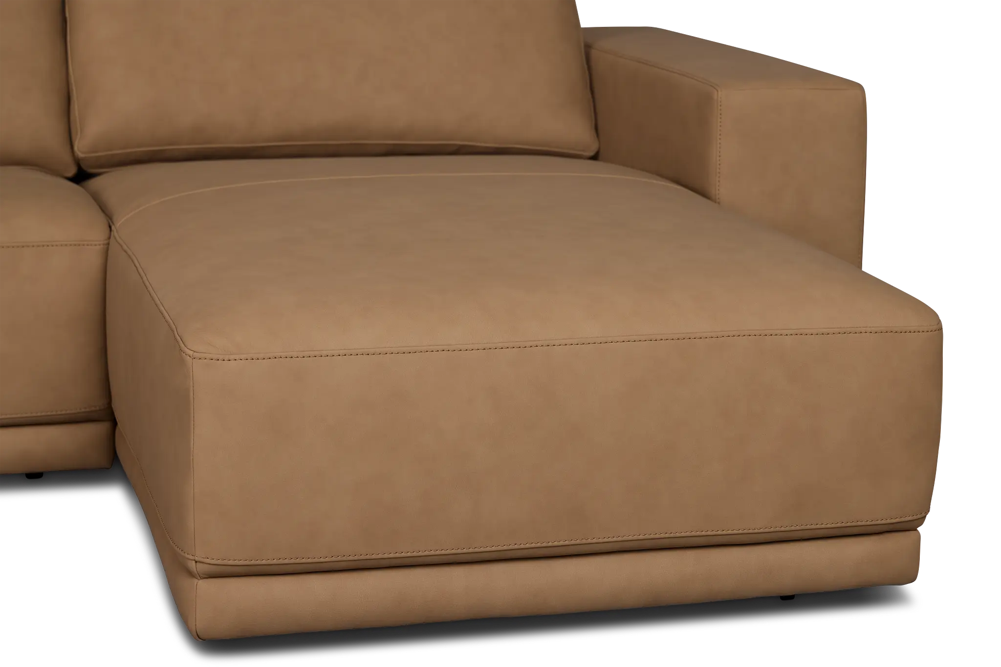 Kellan Light Brown Leather Right Chaise Sectional Kellan Light Brown Leather Right Chaise Sectional