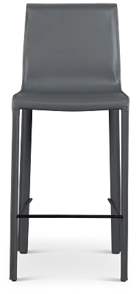 Lugo Gray 27" Upholstered Barstool