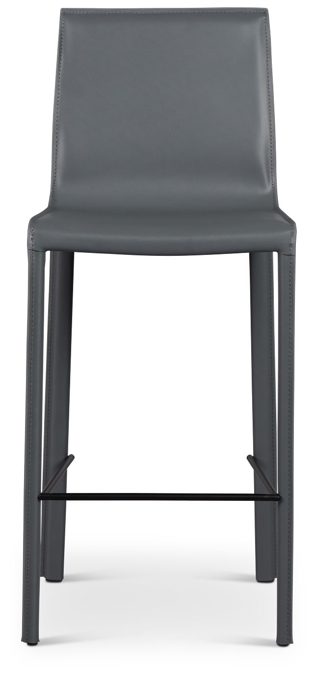 Lugo Gray 27" Upholstered Barstool