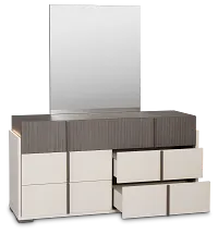 Sienna Two-tone Dresser & Mirror