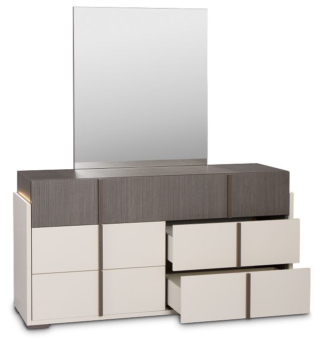 Sienna Two-tone Dresser & Mirror